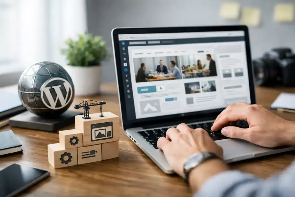 Bygga WordPress-webbplats stegvis för företag